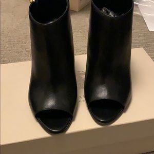 Burberry Girl About Town Zipper Peep Toe Bootie